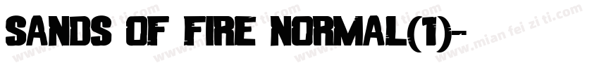 Sands of Fire Normal(1)字体转换